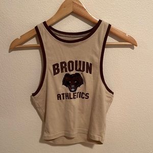 Forever 21 BROWN ATHLETICS CROP! 🤎🤍✨